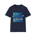Remote Worker Cat is my Supervisor T-Shirt, Funny Cat Lover Tee