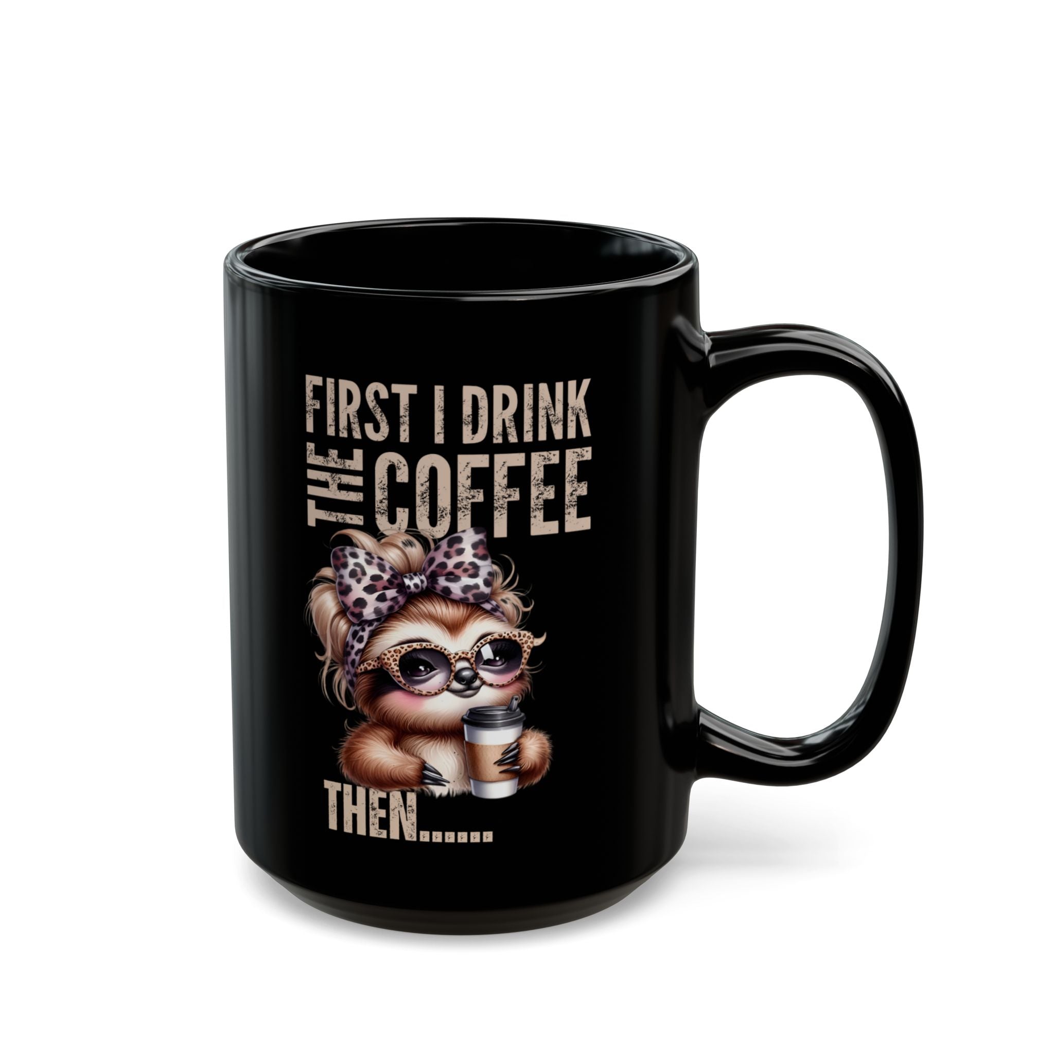 Fun Sloth Design Large Coffee Mug, Cute Animal Lover Gift, Coffee Lover Gift