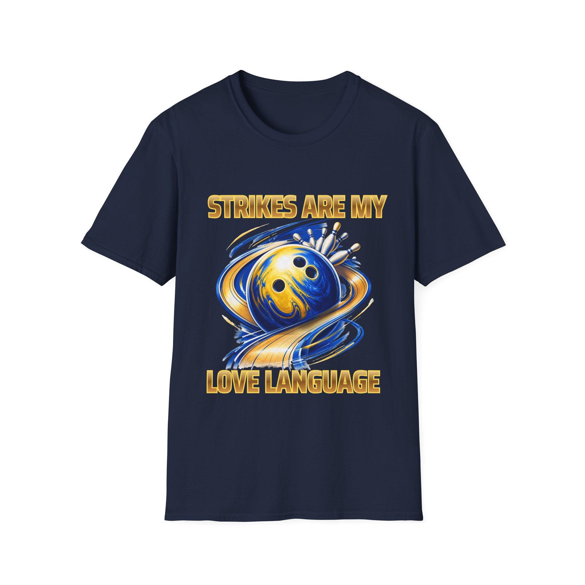 Strikes are my Love Language Bowling T-Shirt. Unisex T-Shirt for Bowling Lovers