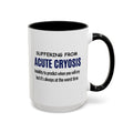 Funny Mental Health Condition Coffee Mug, Sarcastic Fake Diagnosis Healthcare Mug