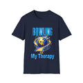 Fun Bowling is my Therapy T-Shirt, Unisex Bowling Lover Tee