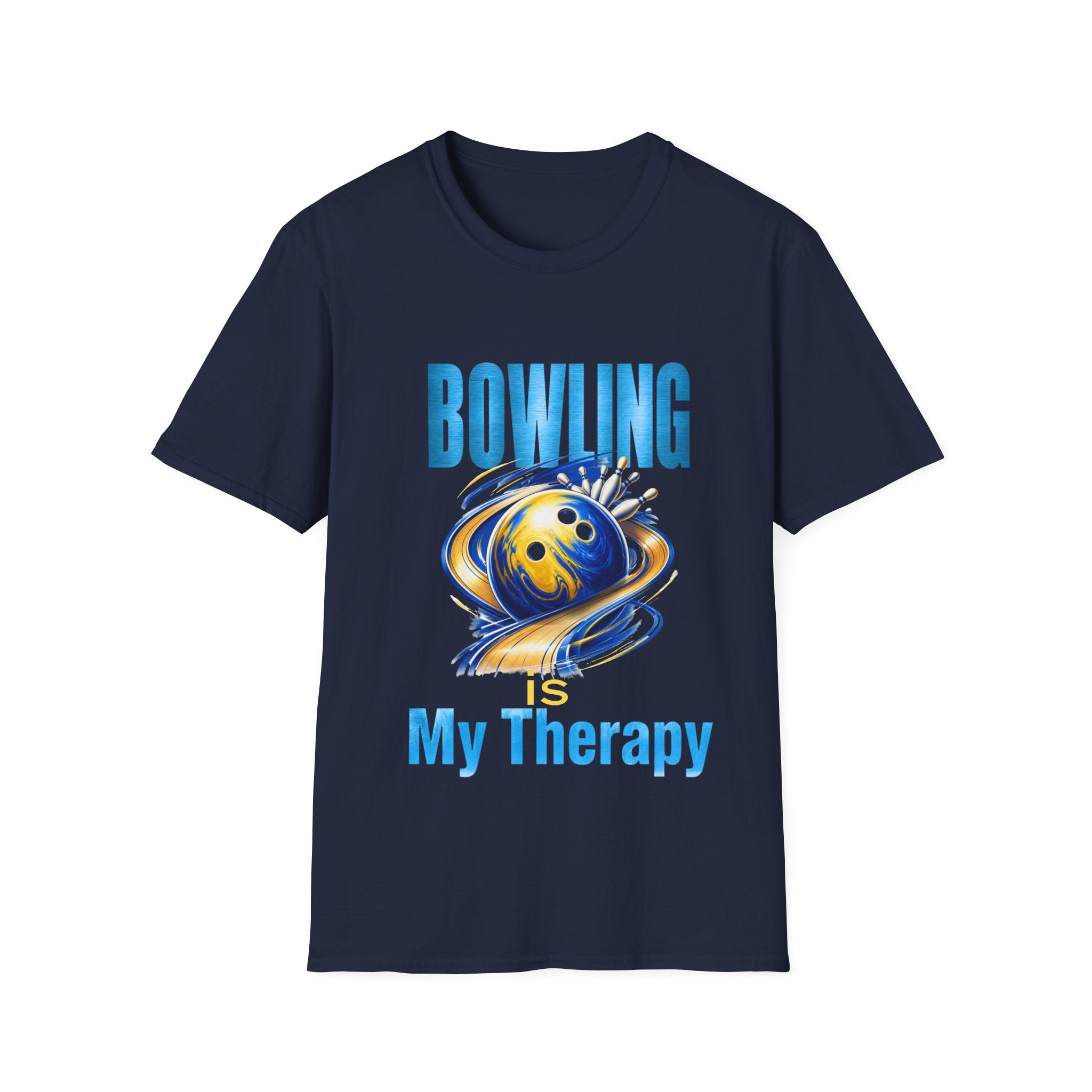Fun Bowling is my Therapy T-Shirt, Unisex Bowling Lover Tee
