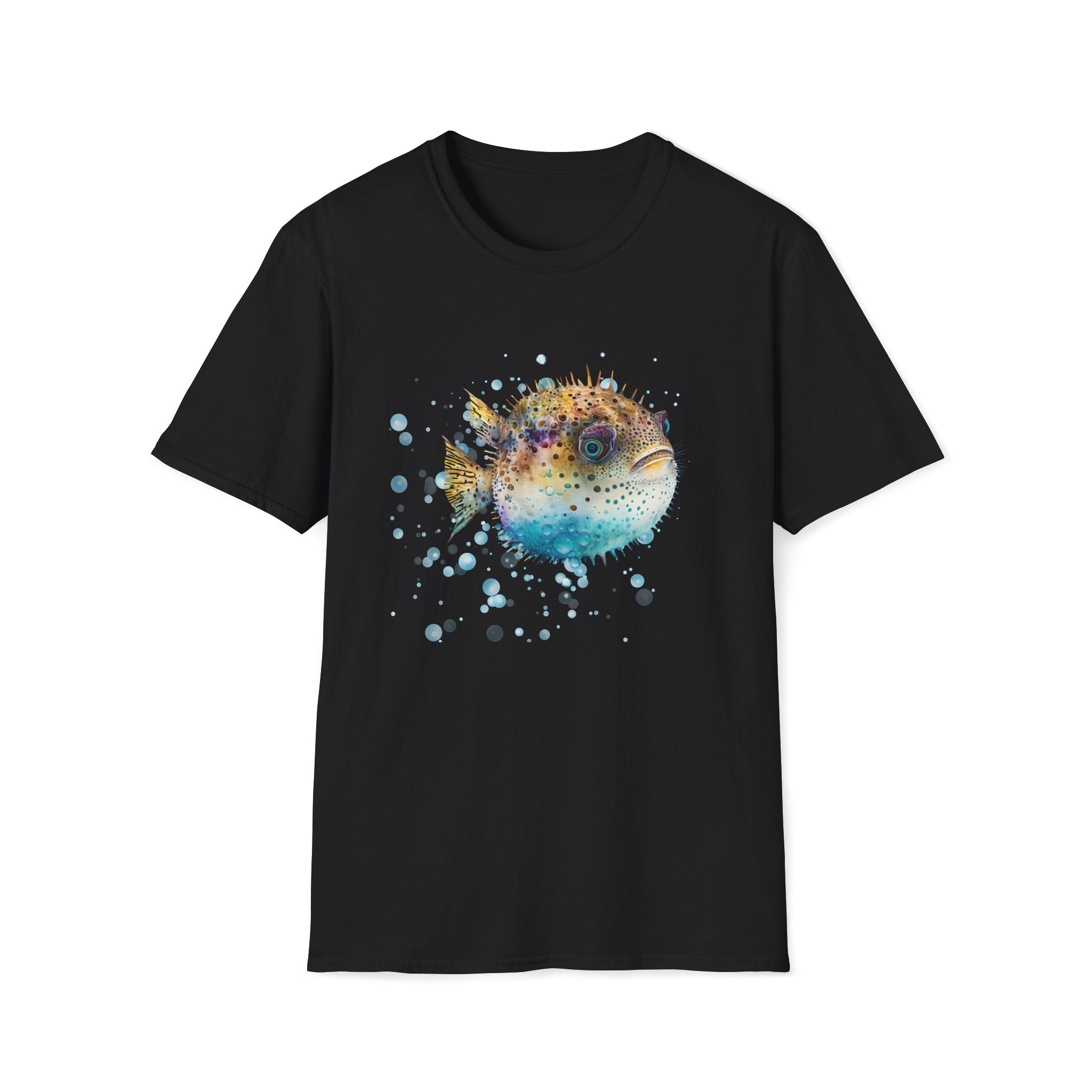 Graphic Puffer Fish Unisex T-Shirt