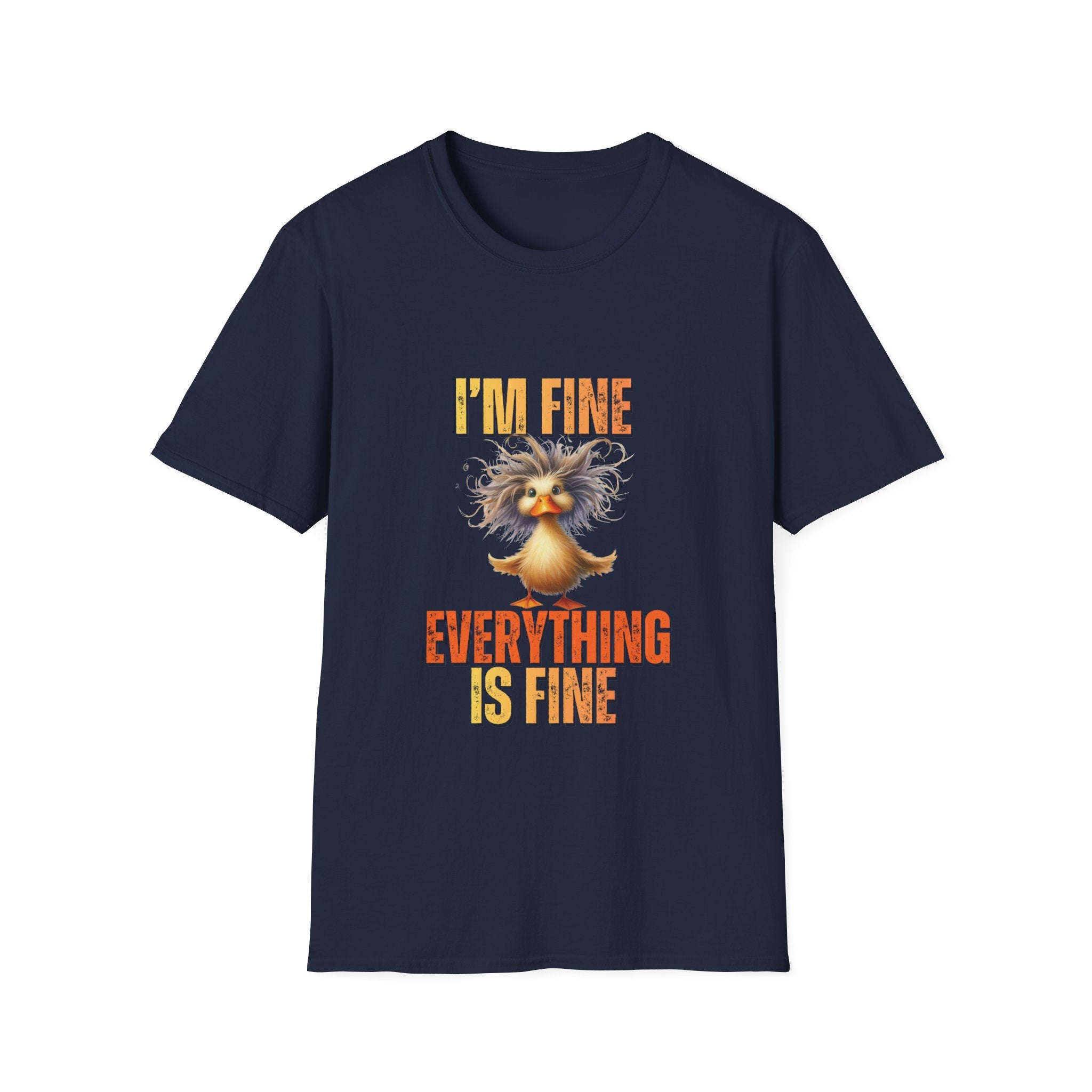 Everything is Fine Funny Animal Mental Health T-Shirt