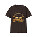 Funny Caffeinated Over Thinker T-Shirt, Mental Health Soft Style Tee