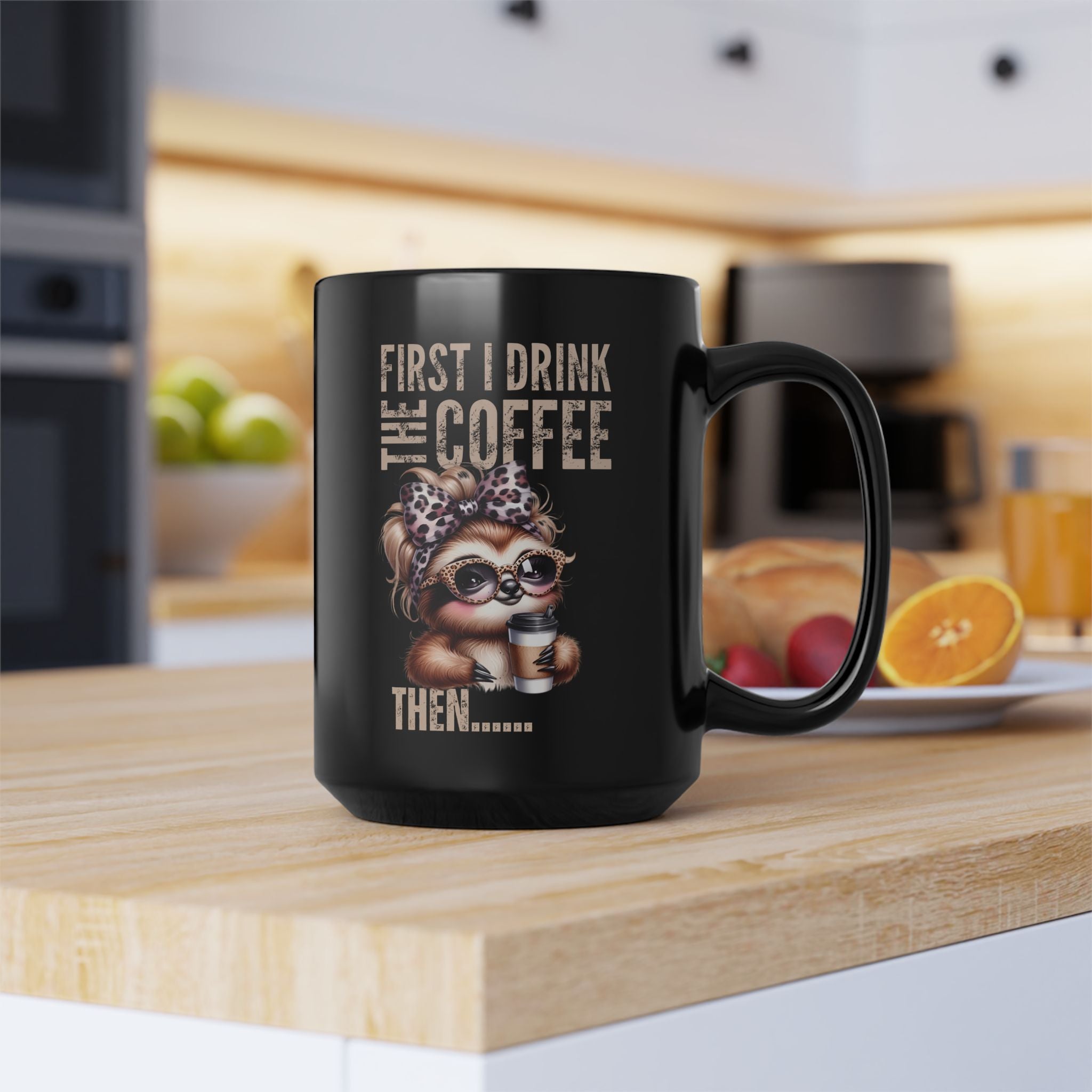 Fun Sloth Design Large Coffee Mug, Cute Animal Lover Gift, Coffee Lover Gift